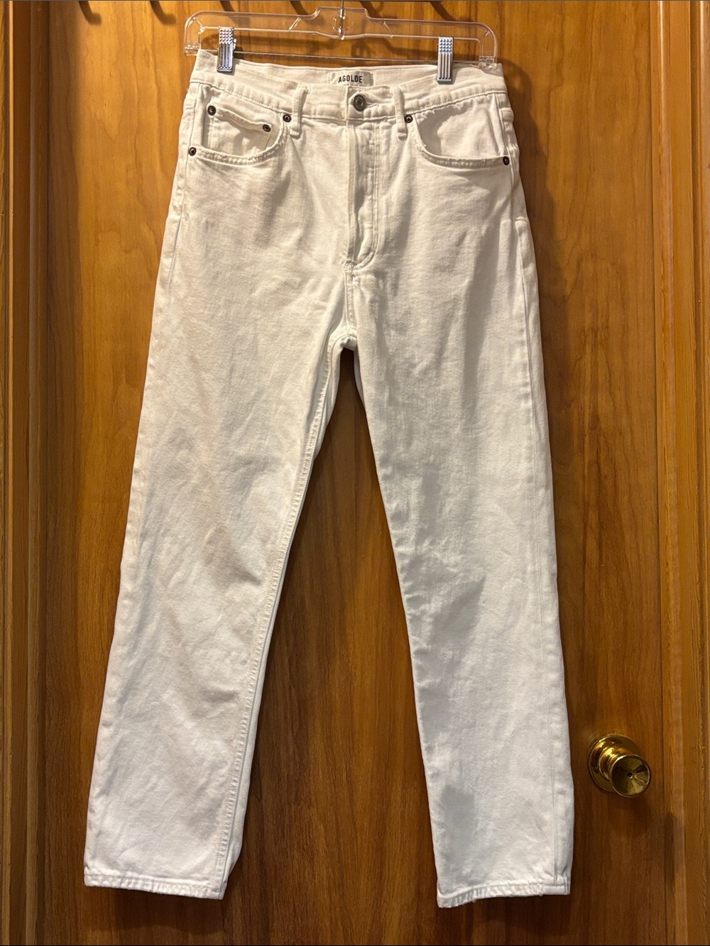 Agolde White Rylie Cropped Jeans size 27